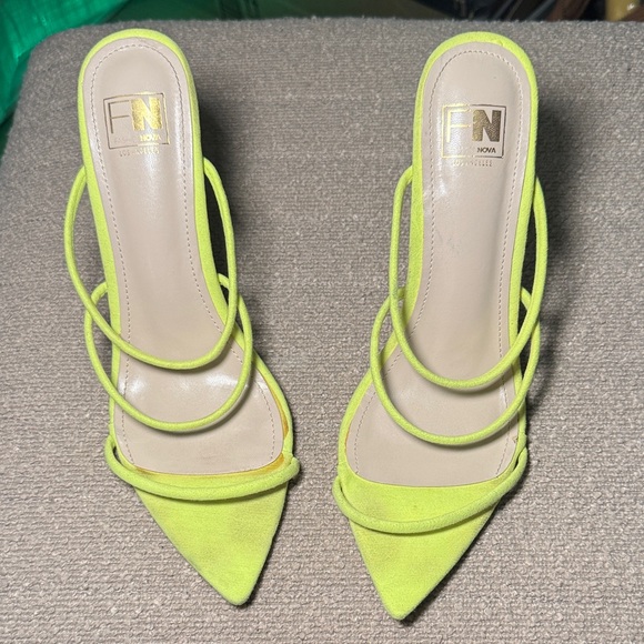 Fashion Nova Shoes - Women's Lime Green Strappy Heels